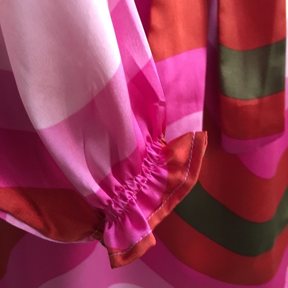 BCBG Pink Multi Stripe Blouse - Picture 6 of 8